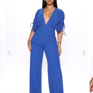 Blue jumpsuit